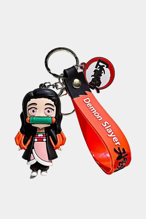 Demon Slayer Nezuko B 3D Silicone Keychain | Official Anime Merchandise