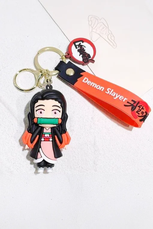 Demon Slayer Nezuko B 3D Silicone Keychain | Official Anime Merchandise - Image 2