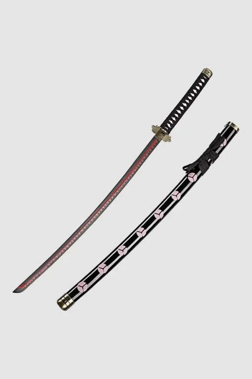 One Piece Zoro Shusui Katana Wooden Sword with Black and Red Design