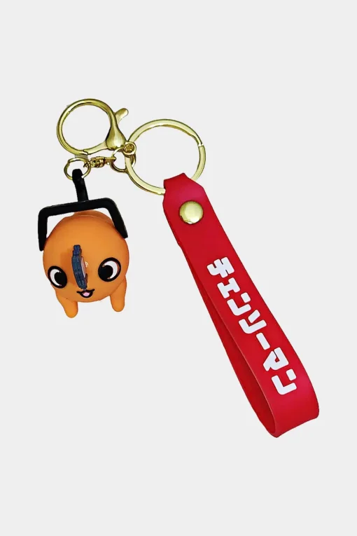 Chainsaw Man Pochita 3D PVC Keychain – Durable & Adorable Lanyard Accessory - Image 2