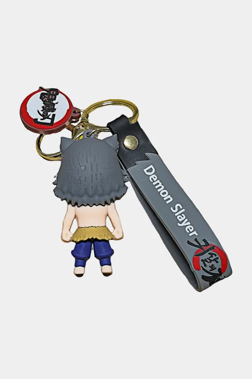 Demon Slayer Inosuke Silicone Keychain | Premium 3D Anime Keyring - Image 2