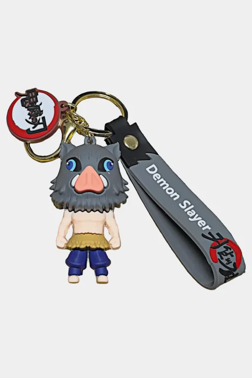 Demon Slayer Inosuke Silicone Keychain | Premium 3D Anime Keyring