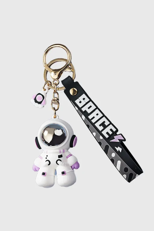 Astronaut Model A 3D Silicone Keychain – Durable & Charming Lanyard Accessory