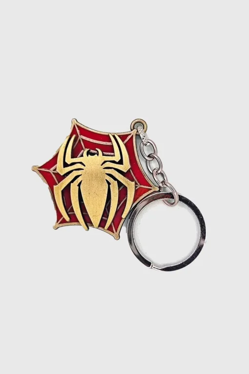 Spider-Man Logo Spinner Keychain – Red | Marvel Collectible Metal Keychain