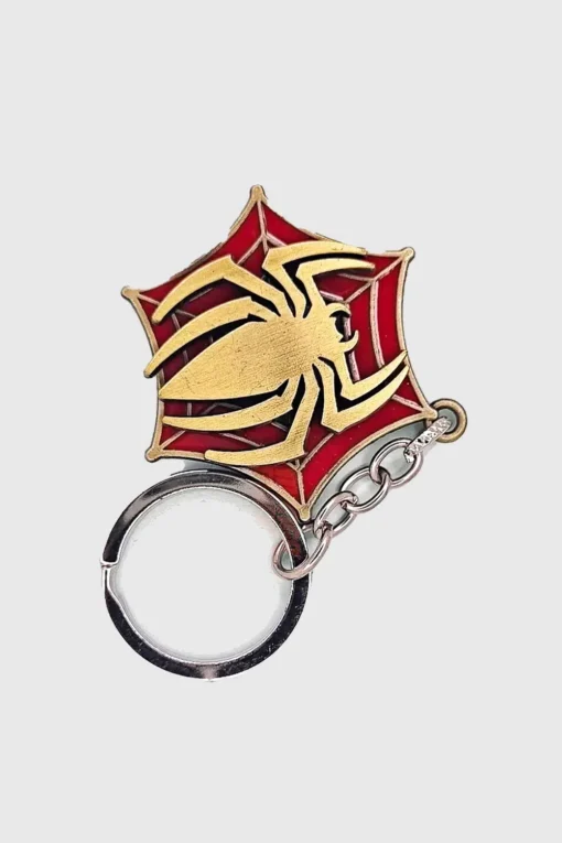 Spider-Man Logo Spinner Keychain – Red | Marvel Collectible Metal Keychain - Image 2