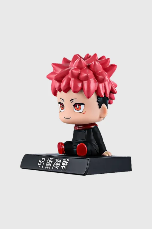 Itadori Yuji Jujutsu Kaisen Bobblehead with Mobile Holder – Anime Dashboard & Desk Accessory - Image 2