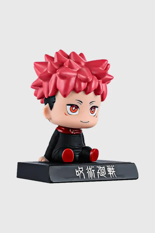 Itadori Yuji Jujutsu Kaisen Bobblehead with Mobile Holder – Anime Dashboard & Desk Accessory - Image 3