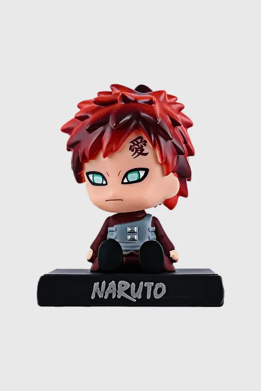 Naruto Gaara Bobblehead with Mobile Holder – Car Dashboard Anime Accessory