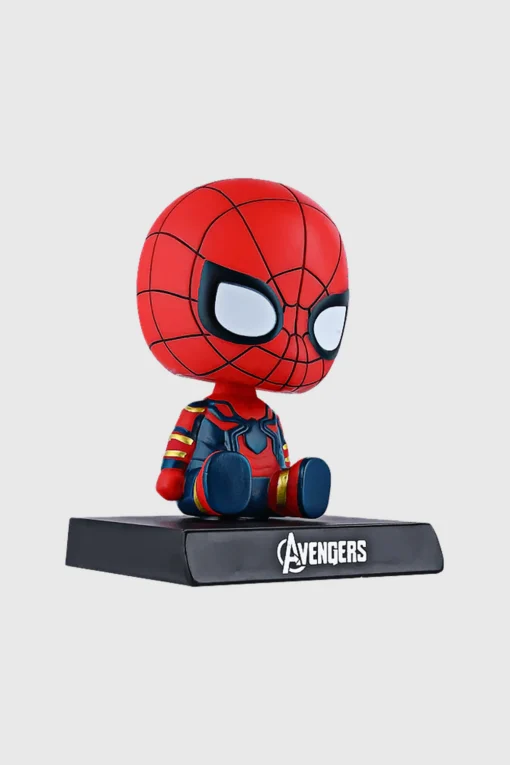 Spider-Man Bobblehead with Mobile Holder – Car Dashboard & Desk Accessory | Marvel Collectible - Image 3