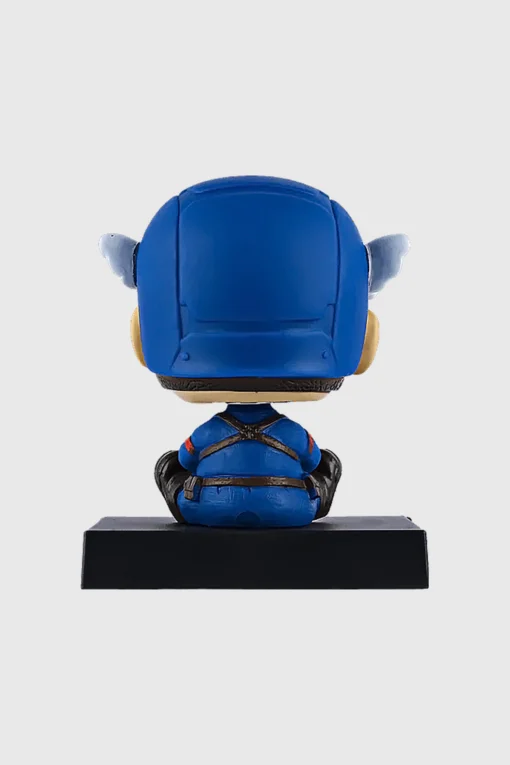 Captain America Bobblehead with Mobile Holder – Marvel Superhero Collectible for Car & Desk - Image 4