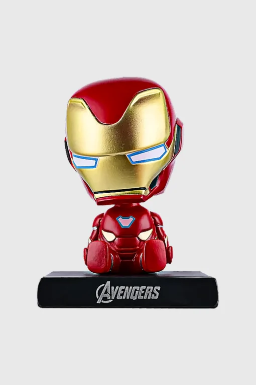 Iron Man Car Dashboard Bobblehead with Mobile Holder – Marvel Superhero Collectible