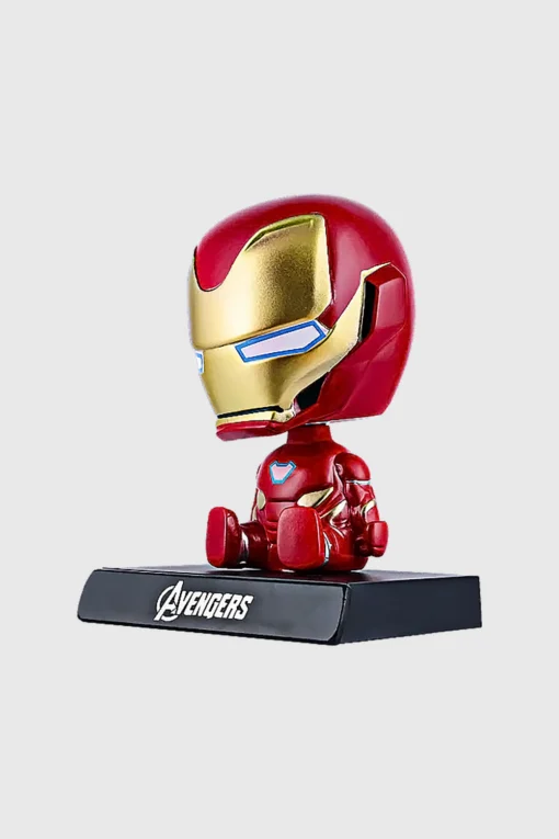 Iron Man Car Dashboard Bobblehead with Mobile Holder – Marvel Superhero Collectible - Image 3