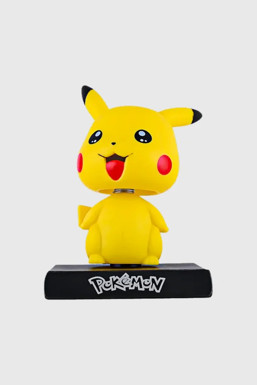 Pikachu Bobblehead – Pokémon Collectible with Mobile Holder for Car & Desk