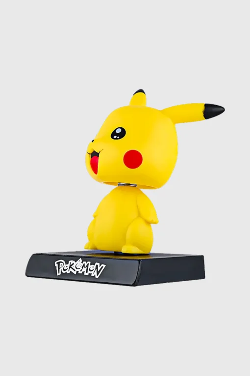 Pikachu Bobblehead – Pokémon Collectible with Mobile Holder for Car & Desk - Image 2