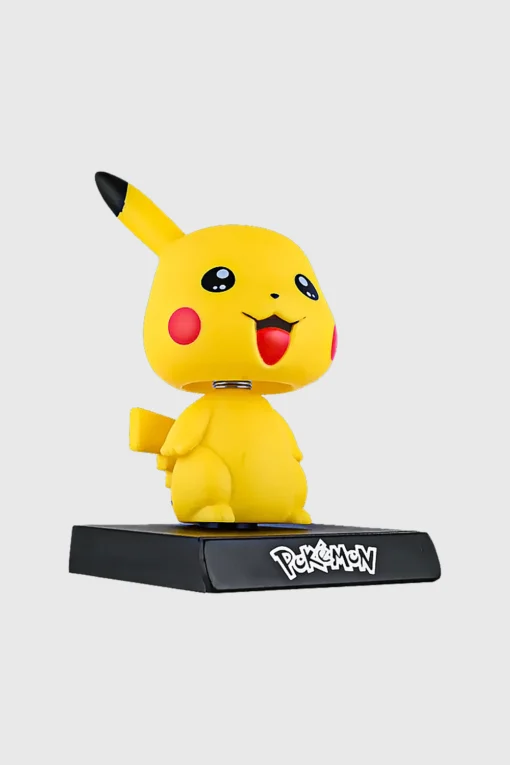 Pikachu Bobblehead – Pokémon Collectible with Mobile Holder for Car & Desk - Image 3