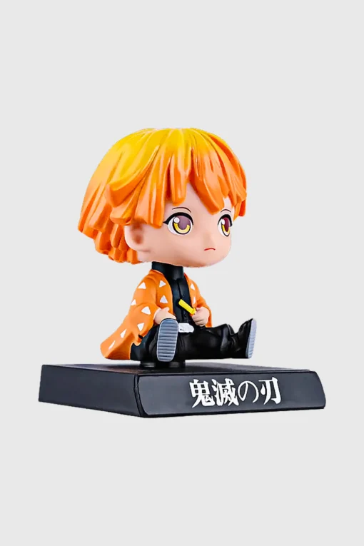 Zenitsu Agatsuma Bobblehead – Demon Slayer Anime Collectible for Car & Desk - Image 2