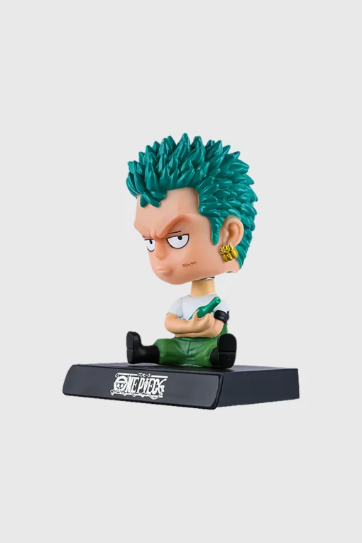 Roronoa Zoro Bobblehead – One Piece Collectible with Mobile Holder for Car & Desk - Image 4